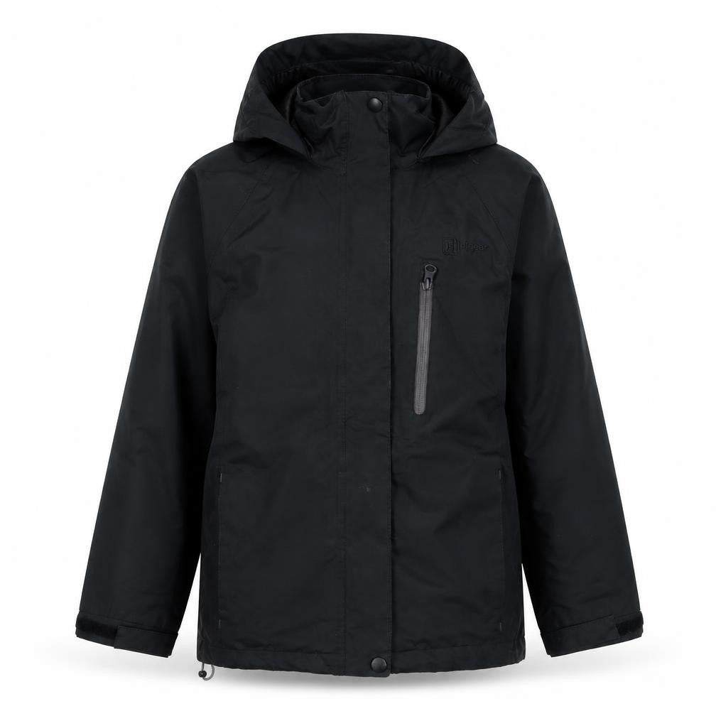 Hi Gear Boys Black Parka Jacket 9-10 Years Hooded Waterproof