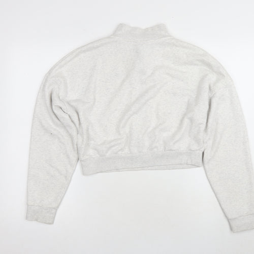 Nike Women's Grey Small Mock Neck Pullover Sweatshirt