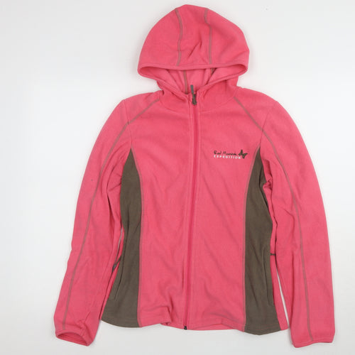 Grivel Women's Pink Hooded Fleece Jacket Size 10