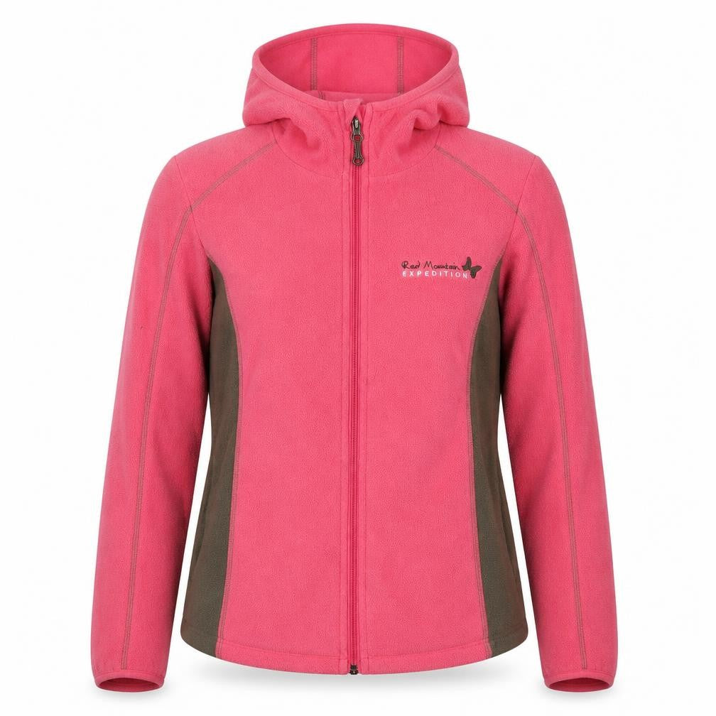Grivel Women's Pink Hooded Fleece Jacket Size 10
