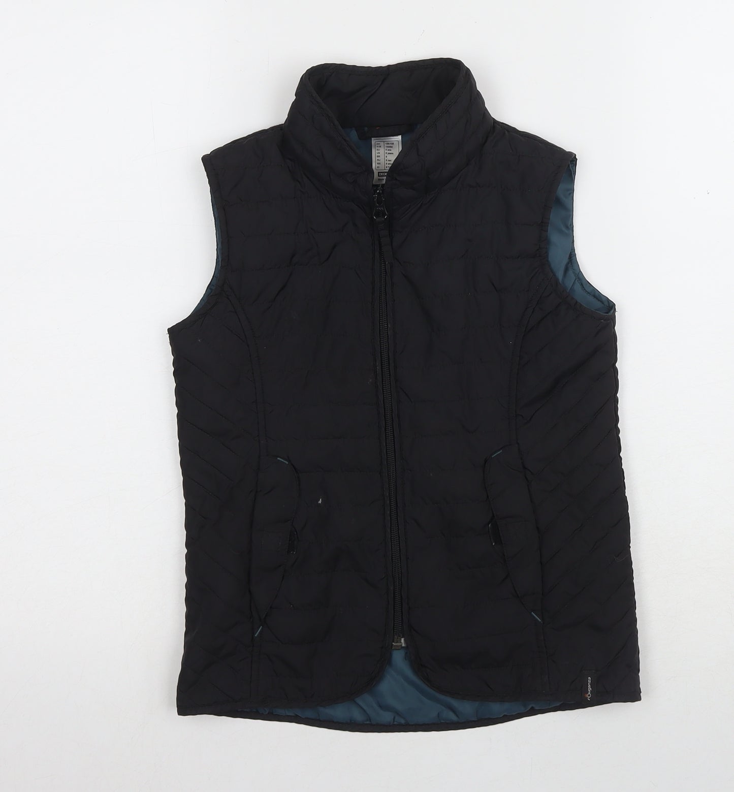 Decathlon Boys Black Bodywarmer 8 Years Sleeveless Jacket
