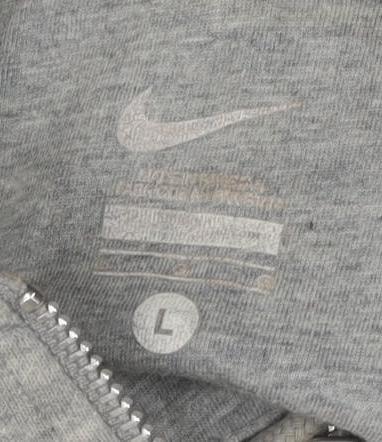 Nike Men's Grey Full Zip Hoodie 7XL