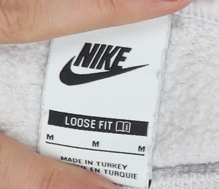 Nike Women's Beige M Colourblock Sweatshirt