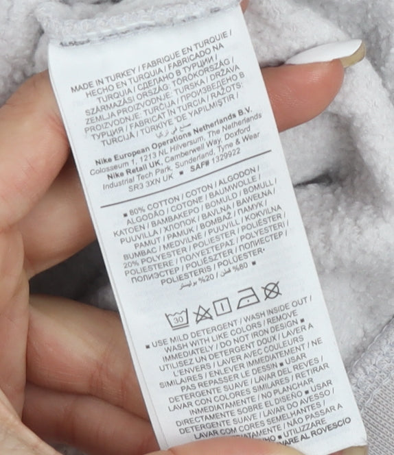 Nike Women's Beige M Colourblock Sweatshirt