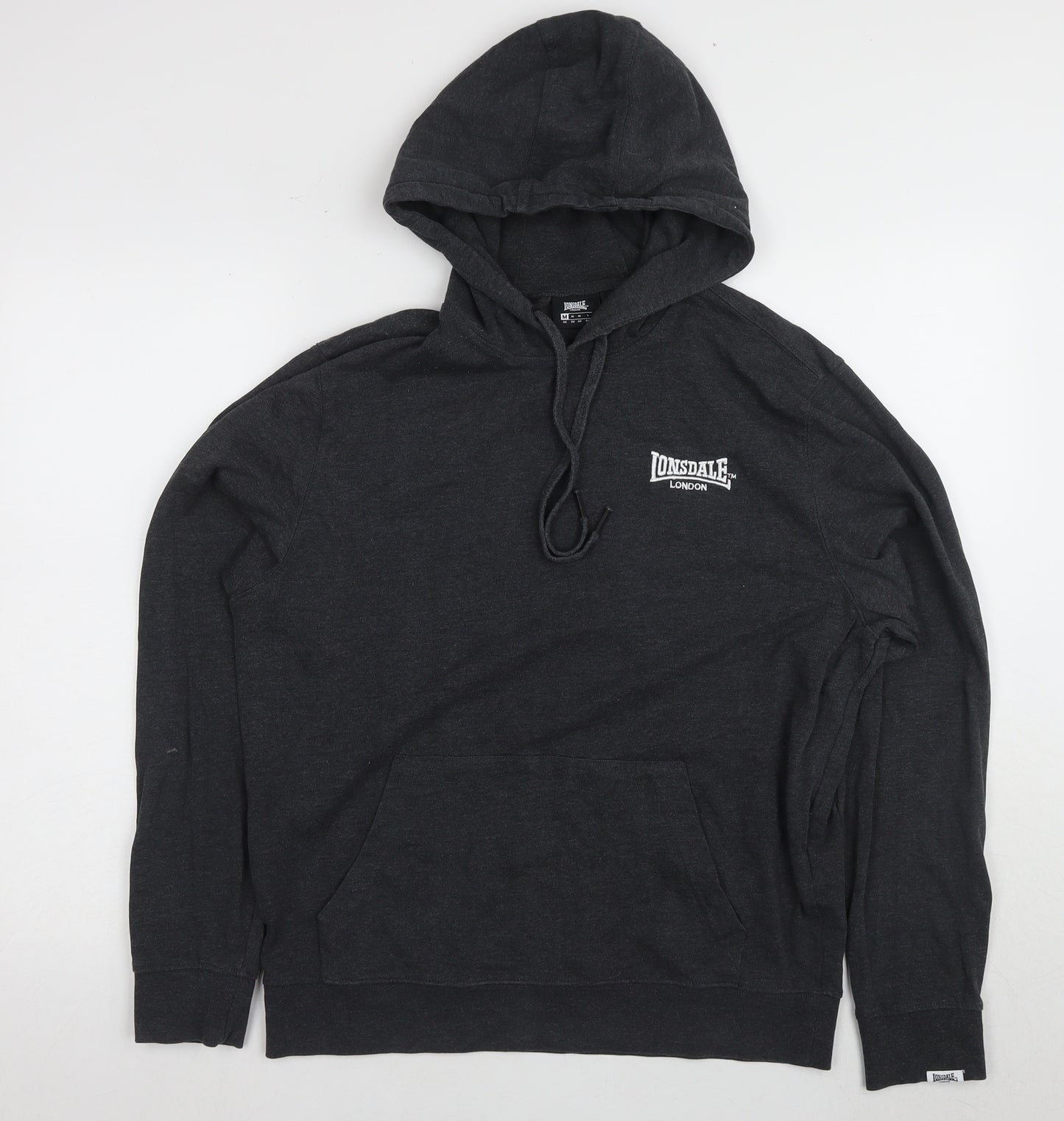 Lonsdale Women's Black Pullover Hoodie - Size M, Logo Accent