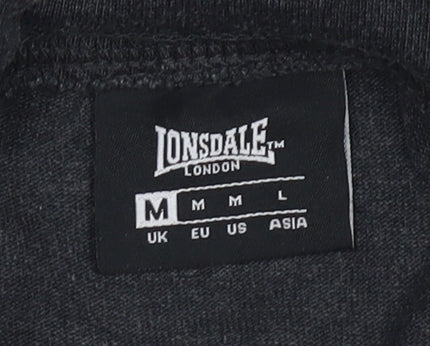 Lonsdale Women's Black Pullover Hoodie - Size M, Logo Accent