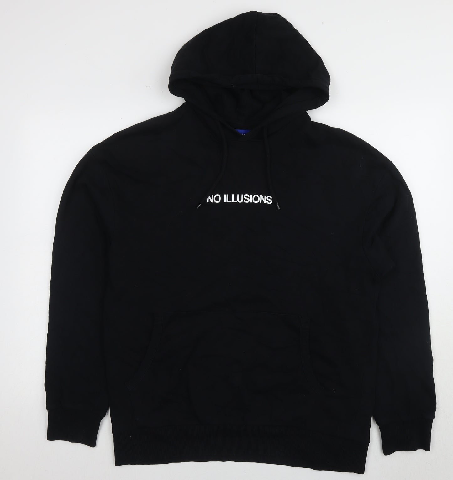 Jack & Jones Men's XL Black Pullover Hoodie - Stylish & Comfortable