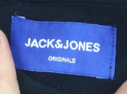 Jack & Jones Men's XL Black Pullover Hoodie - Stylish & Comfortable