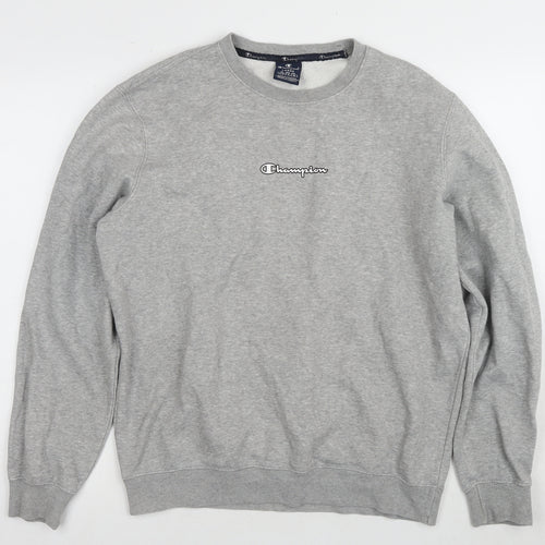 Champion Men's Grey Pullover Sweatshirt L