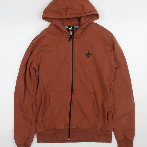Criminal Damage Men's Brown Full Zip Hoodie Size S