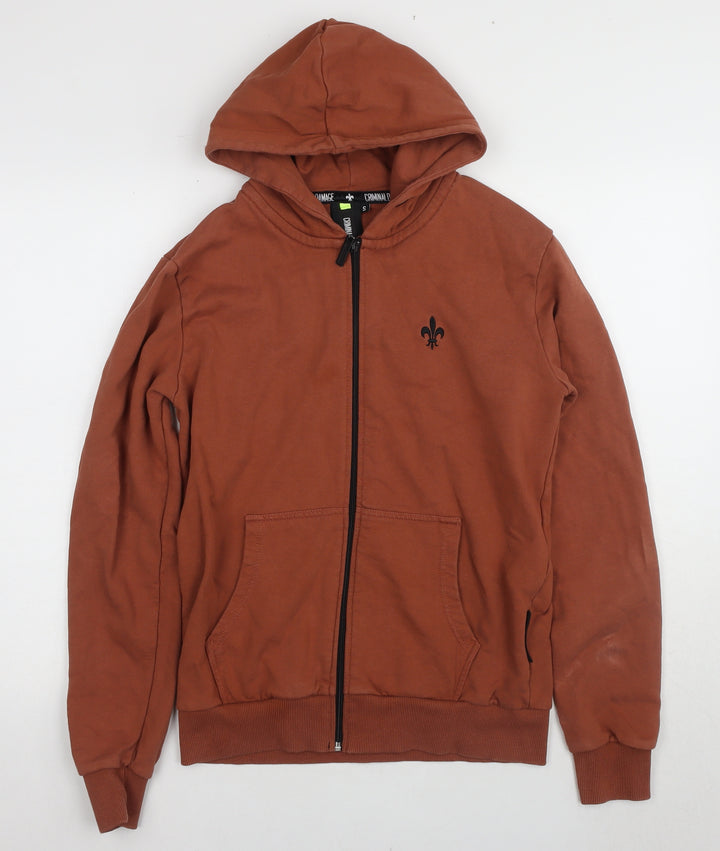 Criminal Damage Men's Brown Full Zip Hoodie Size S