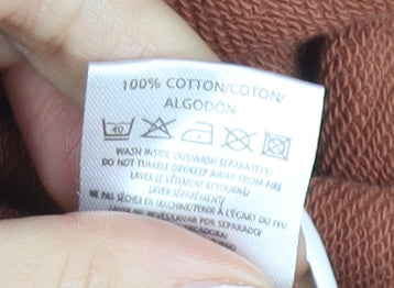 Criminal Damage Men's Brown Full Zip Hoodie Size S