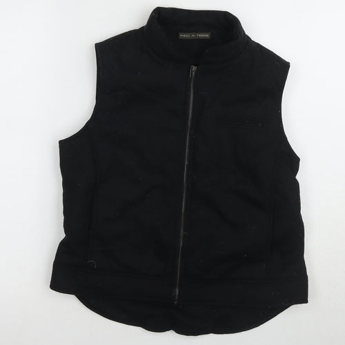 Pied A Terre Women's Black Waistcoat UK 10 Full Zip