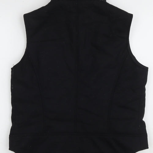 Pied A Terre Women's Black Waistcoat UK 10 Full Zip