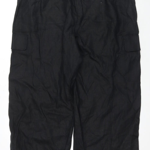 Marks and Spencer Women's Black Cargo Trousers - Size 20