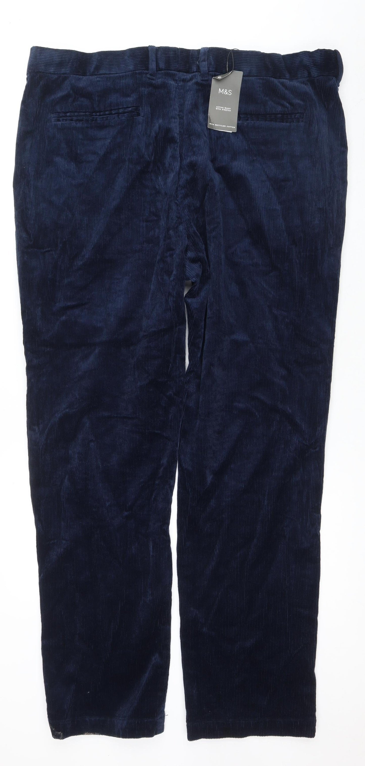 Marks and Spencer Men's Blue Corduroy Trousers 42