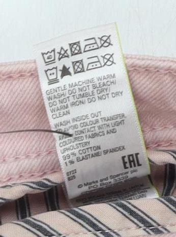Marks and Spencer Women's Pink Straight Jeans Size 16