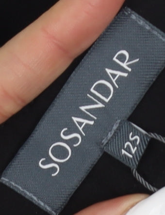 SOSANDAR Women's Black Flared Trousers Size 12