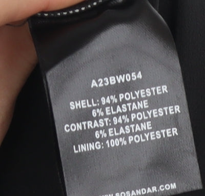 SOSANDAR Women's Black Flared Trousers Size 12