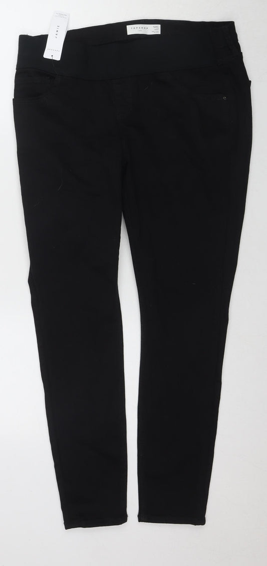 Topshop Women’s Black Skinny Maternity Jeans Size 14