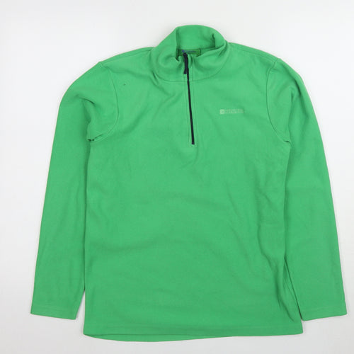 Mountain Warehouse Boys Green Fleece Sweatshirt High Neck 13Y