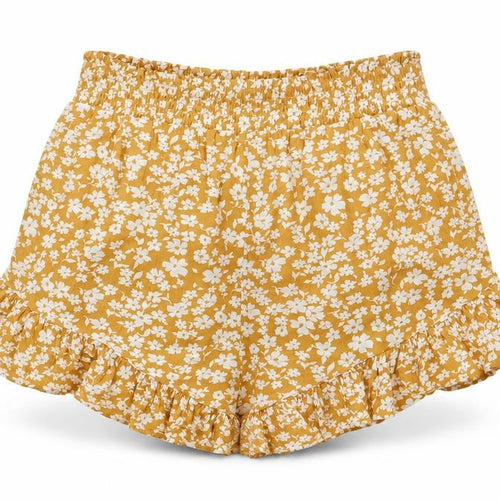 New Look Women's Yellow Floral Culotte Shorts Size 8