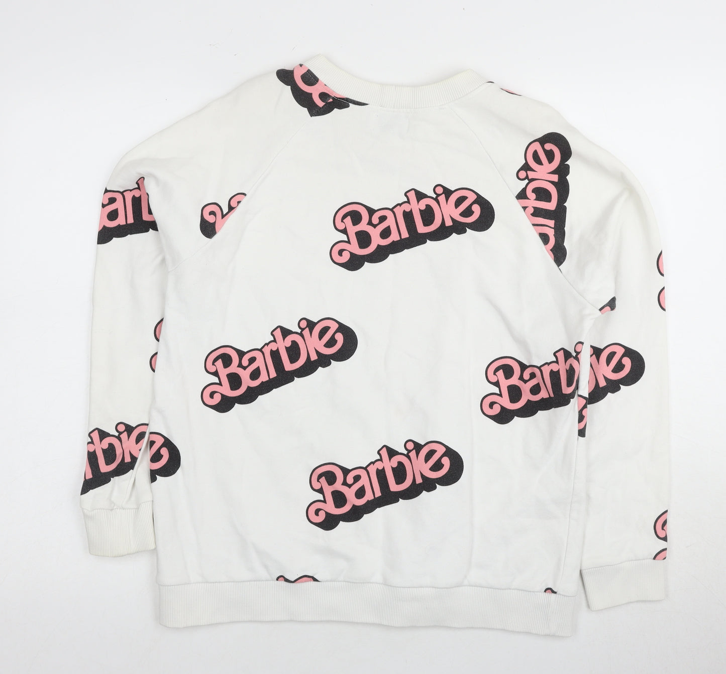 Zara Barbie Women's White Pullover Sweatshirt M