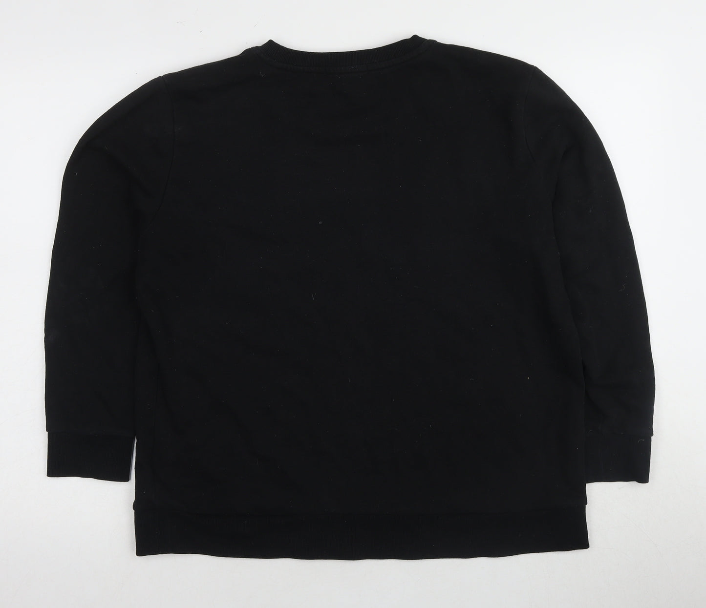 DKNY Women's Black Logo Pullover Sweatshirt L