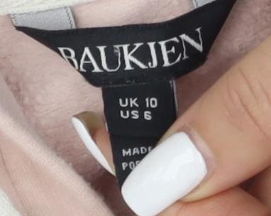 Bauken Women's Pink Hoodie, Size UK 10, Organic Cotton