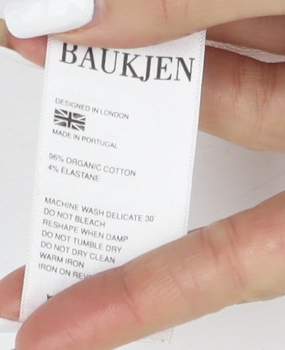 Bauken Women's Pink Hoodie, Size UK 10, Organic Cotton