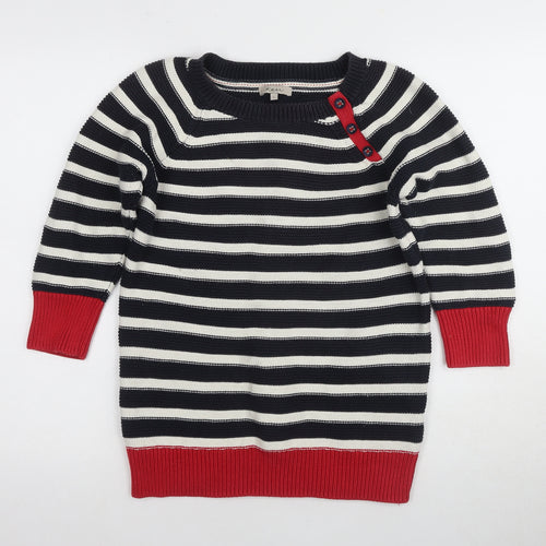 Korn Women's Black Striped Cotton Pullover L