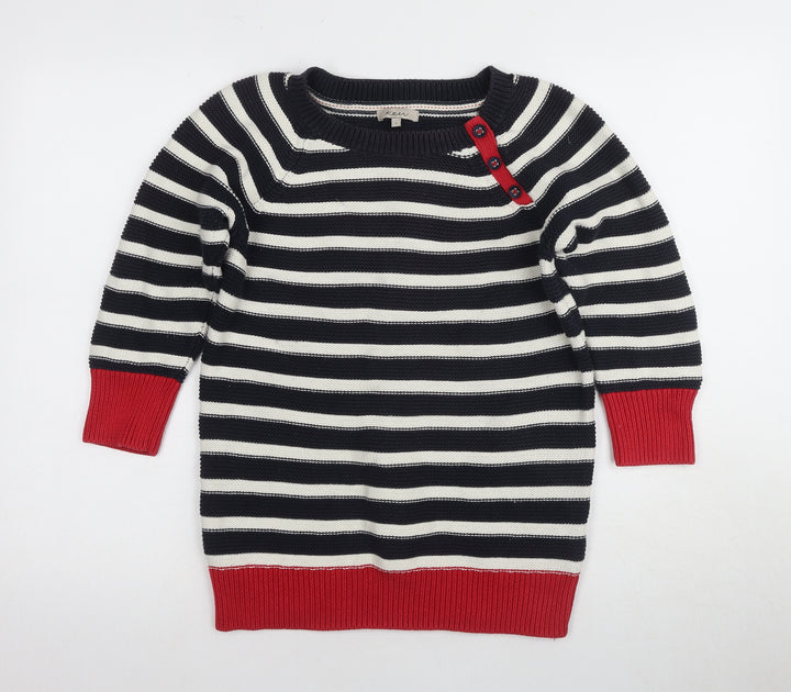 Korn Women's Black Striped Cotton Pullover L
