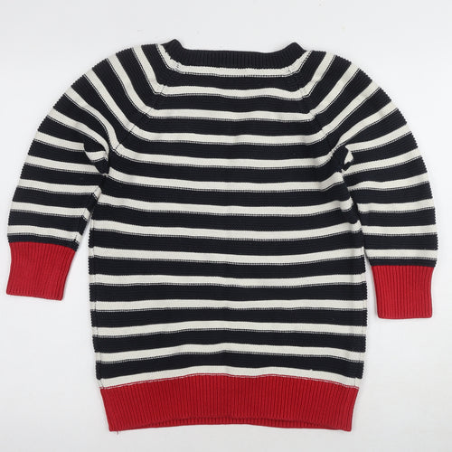 Korn Women's Black Striped Cotton Pullover L