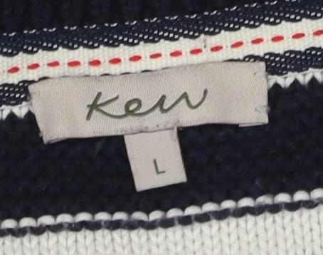 Korn Women's Black Striped Cotton Pullover L