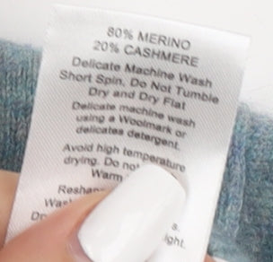 WoolOvers Women's Blue Merino Cashmere Pullover M