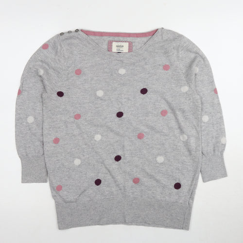 Maine New England Women's Grey Polka Dot Pullover Jumper