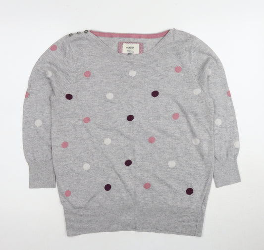 Maine New England Women's Grey Polka Dot Pullover Jumper