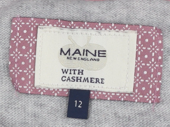 Maine New England Women's Grey Polka Dot Pullover Jumper