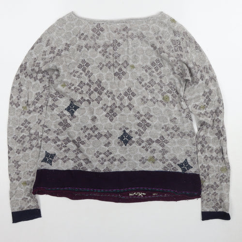White Stuff Women's Multicoloured Pullover Jumper Size 8