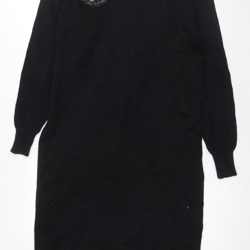 Darian Women's Black Acrylic Long Sleeve Dress