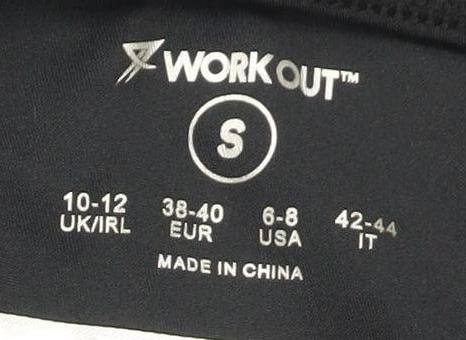 WORK OUT Women's Black Compression Leggings S