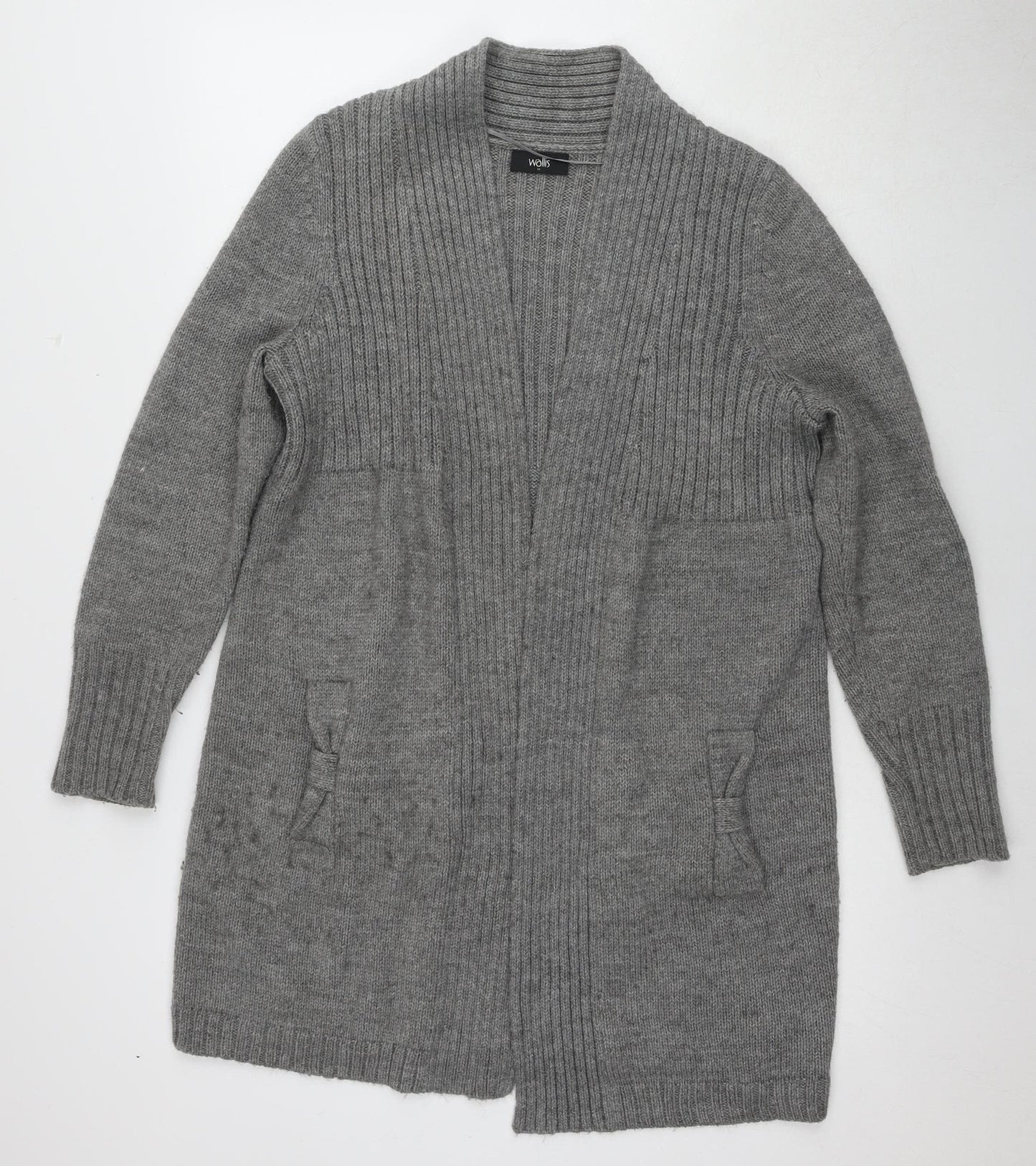 Wallis Grey Women's Cardigan Size 14 High Neck