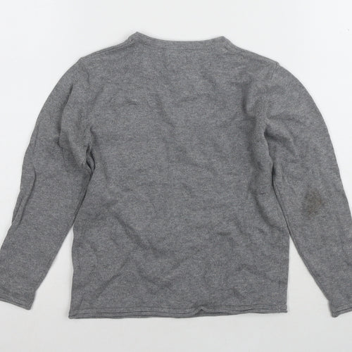 KIABI Boys Grey Henley Jumper, Size 6-7 Years