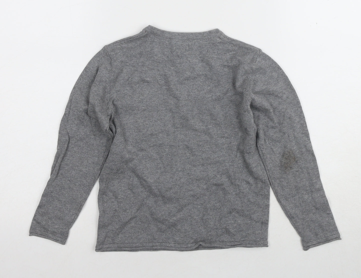 KIABI Boys Grey Henley Jumper, Size 6-7 Years