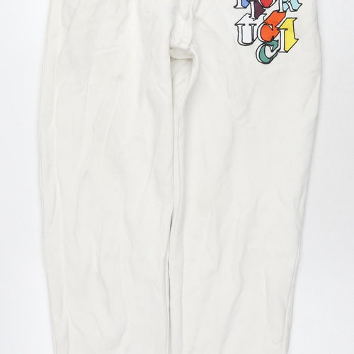 Fiorucci Unisex White L Cotton Tracksuit Pants