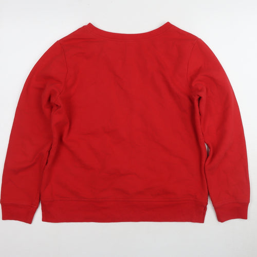 Gap Women's Red Pullover Sweatshirt M, Logo, Casual