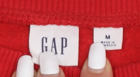 Gap Women's Red Pullover Sweatshirt M, Logo, Casual