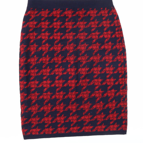 Jigsaw Women's Red Knee Length Pencil Skirt