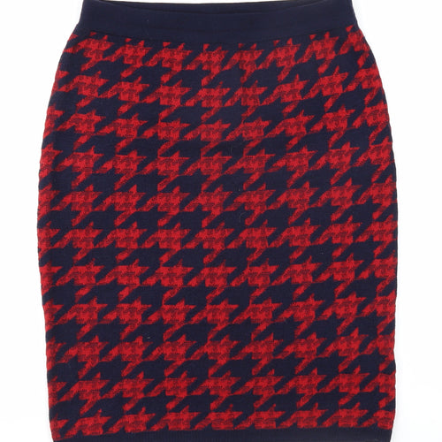 Jigsaw Women's Red Knee Length Pencil Skirt