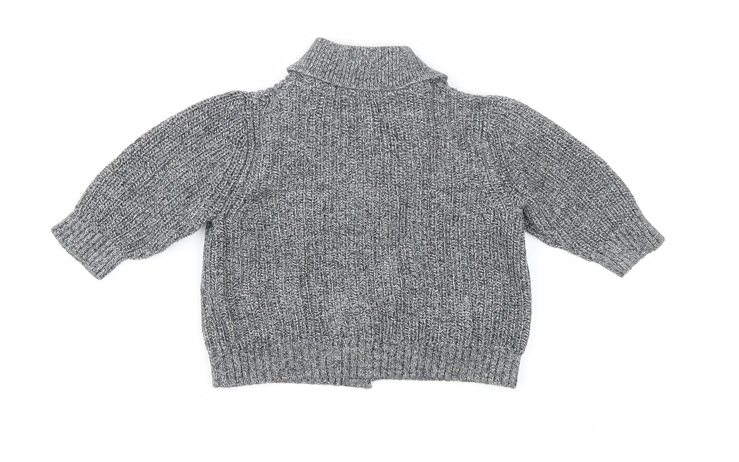 GAP Unisex Baby Grey Cardigan, 6-9 Months, Cotton Knit